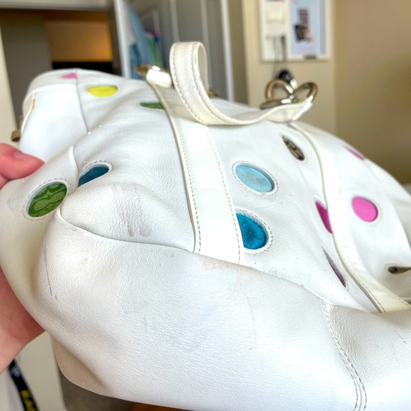 Coach Multicolor Polka Dot Purse Tote Bag JO5Q-9763 - Picture 7 of 7